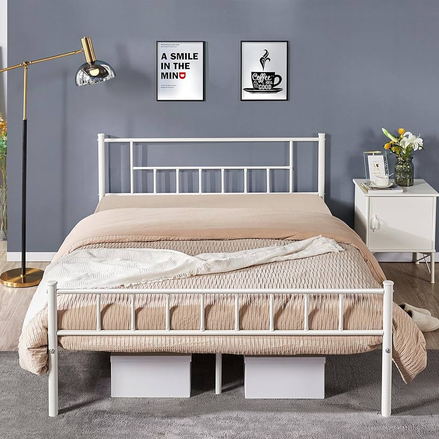 Amazon.com: Yaheetech 13 inch Queen Size Metal Bed Frame